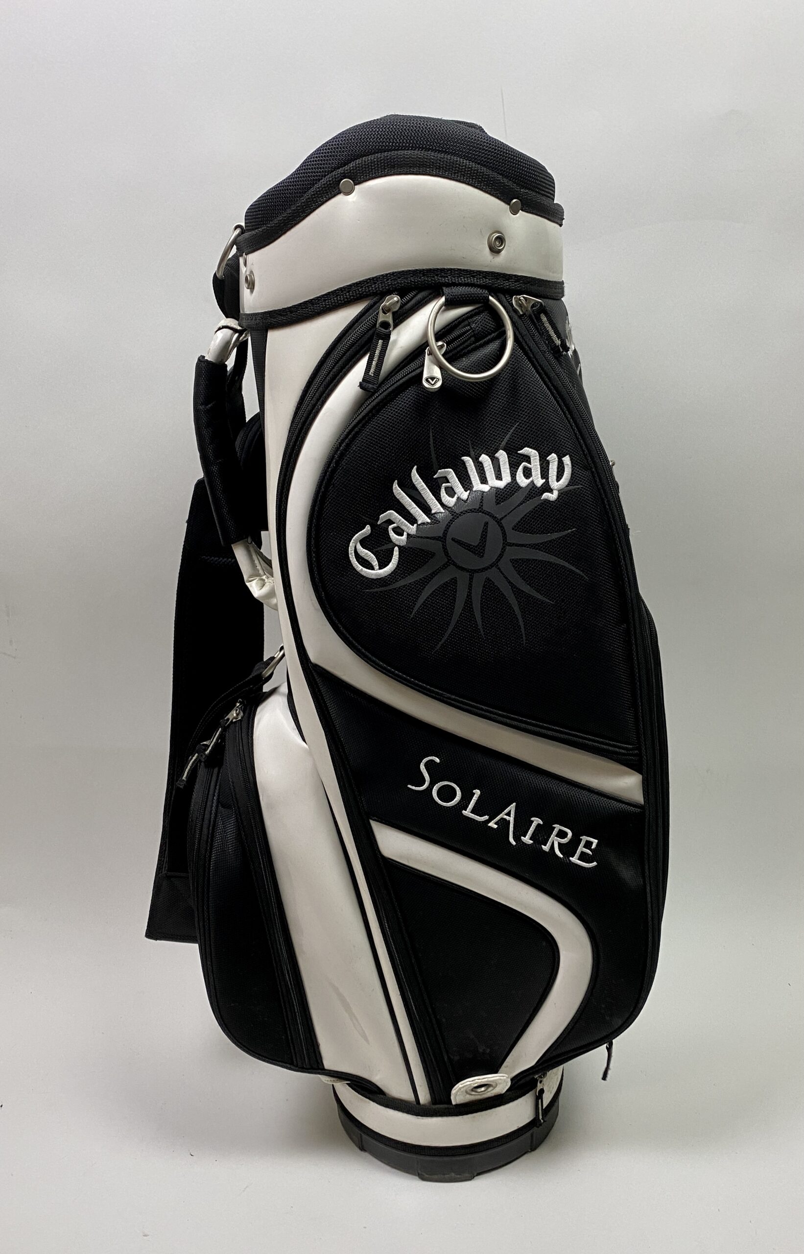 Callaway Solaire Golf Bag 9 Dividers with Rain Cover Black White