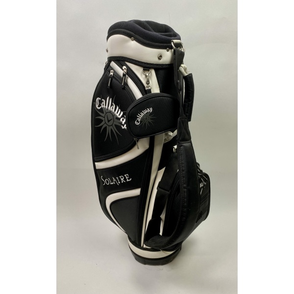 Callaway Solaire Golf Bag 9 Dividers with Rain Cover Black White