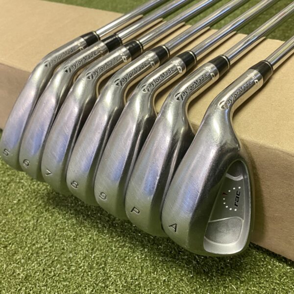 Right Handed TaylorMade RAC OS Irons 5-PW/AW 95g Stiff Flex Steel Golf ...