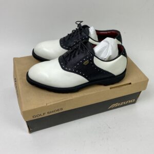 Mizuno T-Zoid Wave Golf Shoes Men's 8 White/ Pebble Black