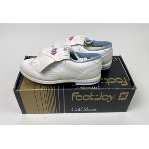 New FootJoy Green Joys Womens Size 6 Golf Shoes Metal Spike White 48843 Vintage