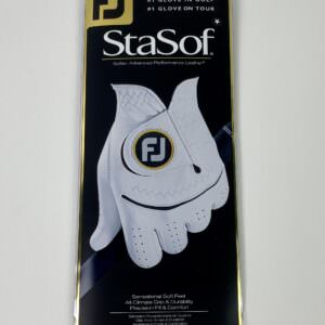 Brand New FootJoy StaSof Men's Medium White Leather Golf Glove Ships Free
