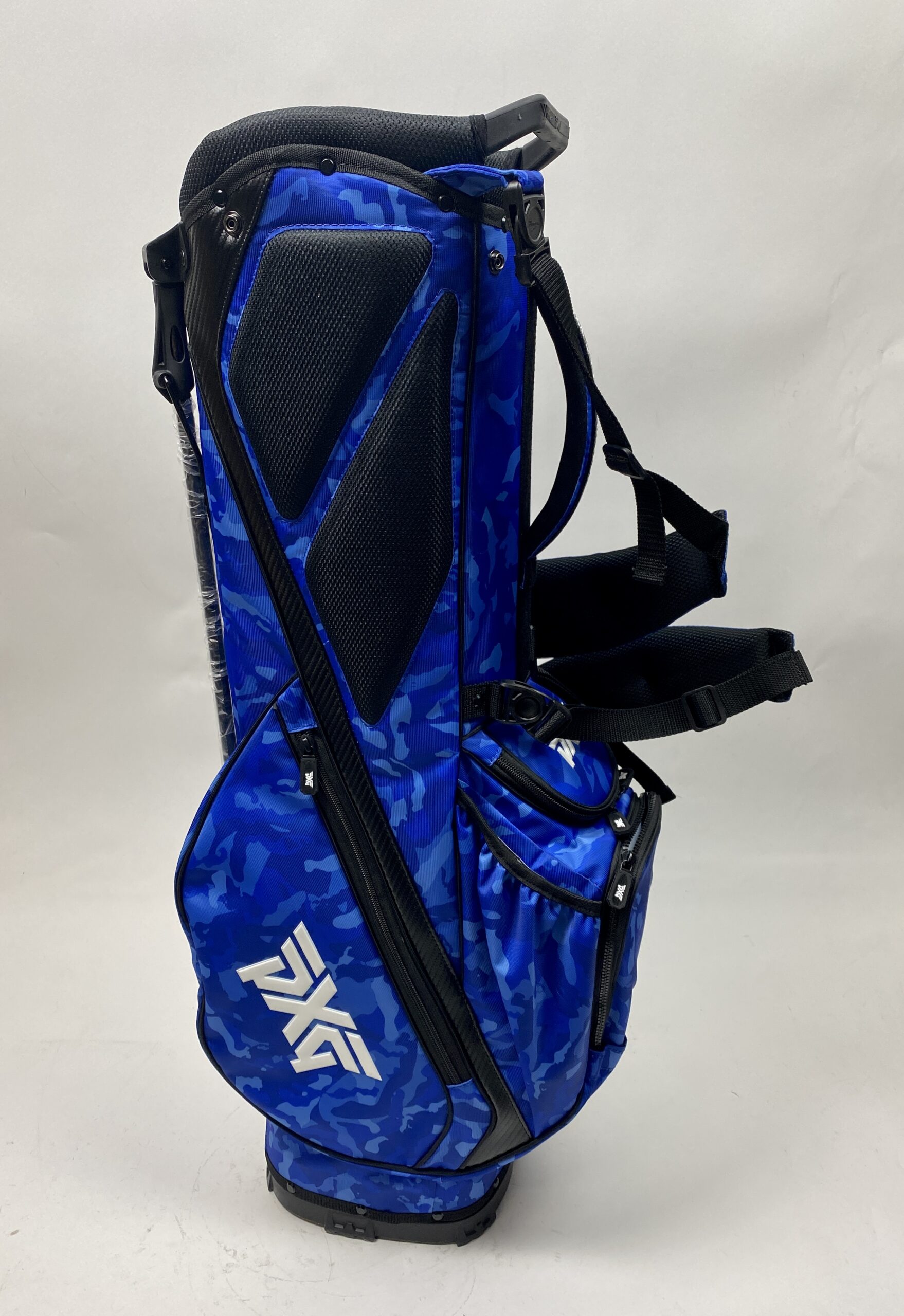 Brand New PXG Paratrooper Blue Carry Stand Bag Camo BackPack Straps ...