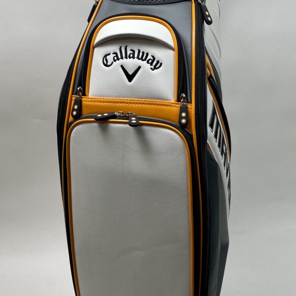 Callaway Mavrik Tour Mini Staff Golf Cart Carry Bag 6-Way White/Orange ...