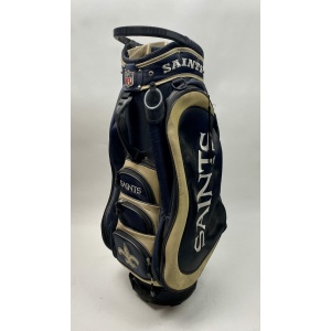 Used NFL New Orleans Saints Football Golf Cart/Carry Bag 14-Way Ships Free  · SwingPoint Golf®