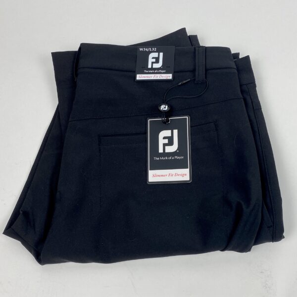 Brand New FootJoy Tour Slim Fit Men's Black Golf Pants Size: W34/L32