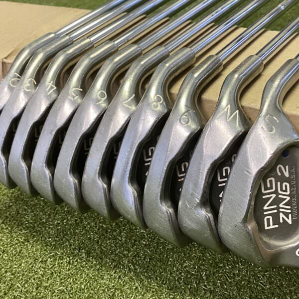 RH Used Ping Blue Dot Zing 2 Irons 2-PW/SW JZ Stiff Flex Steel Golf Club Set
