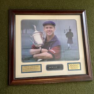 1999 US Open Champion Payne Stewart Photograph & WWJD Bracelet Framed COA Large