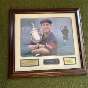 1999 US Open Champion Payne Stewart Photograph & WWJD Bracelet Framed COA Large