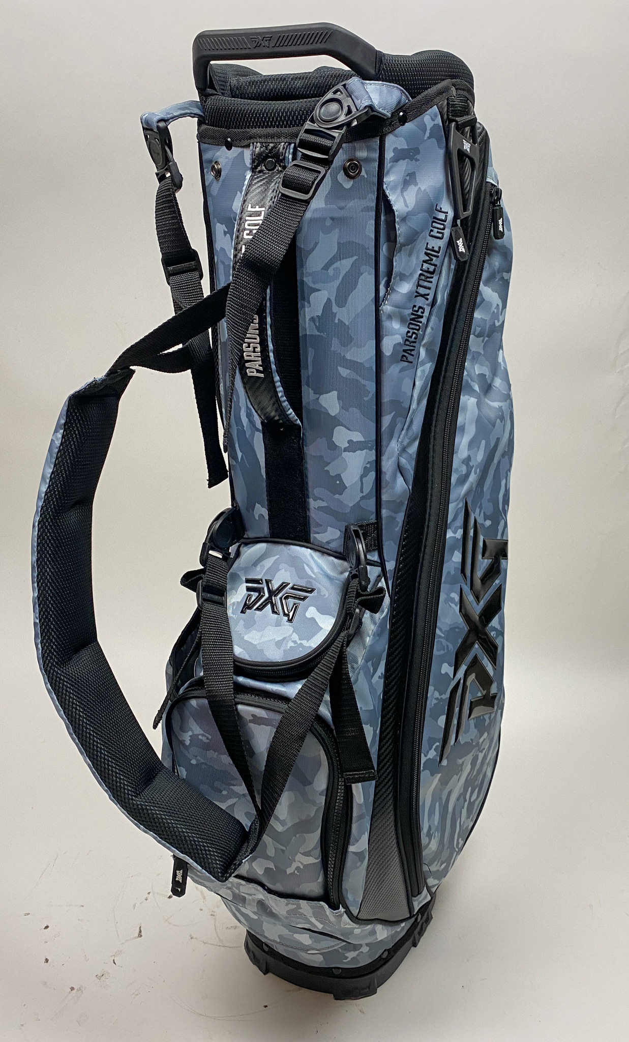 New PXG 2020 Carry Stand Bag Blue Camo w/ BackPack Straps And Rainhood ...