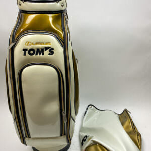 Used Lexus Logo Tom's Golf Staff Bag Tan 6 Dividers with Rainhood