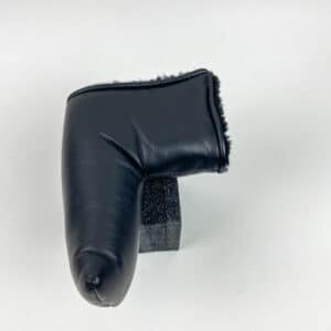 AM&E Plain Black Leather Blade Putter Head Cover Headcover