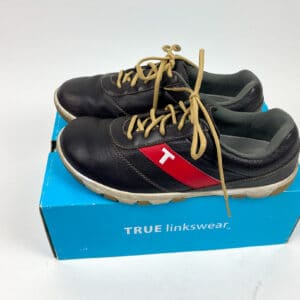 Used True Linkswear True Proto Spikeless Mens Size US 10.5 Leather Golf Shoes