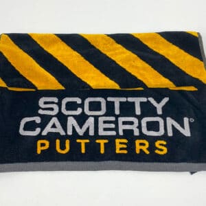 Brand New Scotty Cameron Studio Designs Golf Towel Caution Stripe Yellow/Black