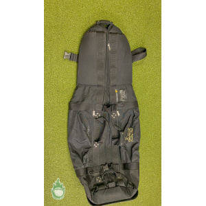 Used The Club Glove Royal Fox Black Golf Bag Travel Case w/ Wheels 2 Pockets