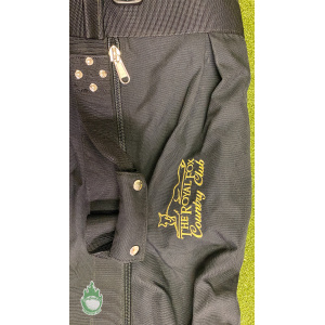 Used The Club Glove Royal Fox Black Golf Bag Travel Case w/ Wheels 2 Pockets