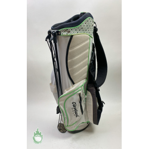 Used Cleveland Ladies Golf Cart/Carry Stand Bag 7-Way White and Green
