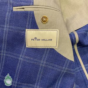 NWOT Peter Millar Mens Spring Windowpane Wool Blend Sport Coat Blue Size: M/Reg