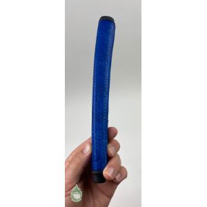 Used Rare SWAG Gripmaster Genuine Leather Stitchback Blue Golf Putter Grip