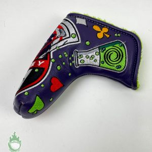 Used Odyssey Purple Joker Blade Putter Head Cover Headcover- Magnetic Closure