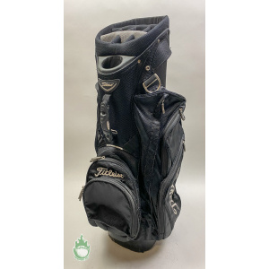 Used Titleist Golf Club Cart/Carry Bag 14-Way Divided 8 Pockets Black