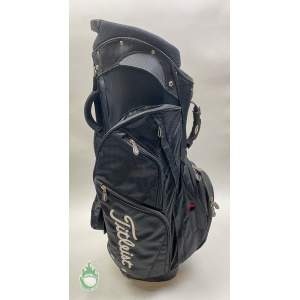 Used Titleist Golf Club Cart/Carry Bag 14-Way Divided 8 Pockets Black