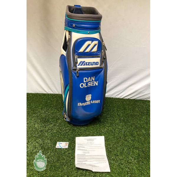 Mizuno Golf Staff Bag Embroidered/ Signed Dan Olsen 2006 w/ Member Tour Card