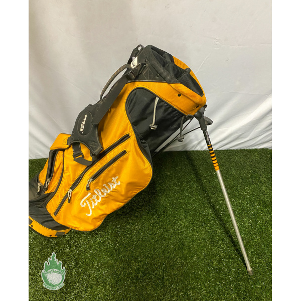 Used Titleist Golf Cart/Carry Stand Bag 6-Way Divided Black/Yellow Dual  Straps · SwingPoint Golf®