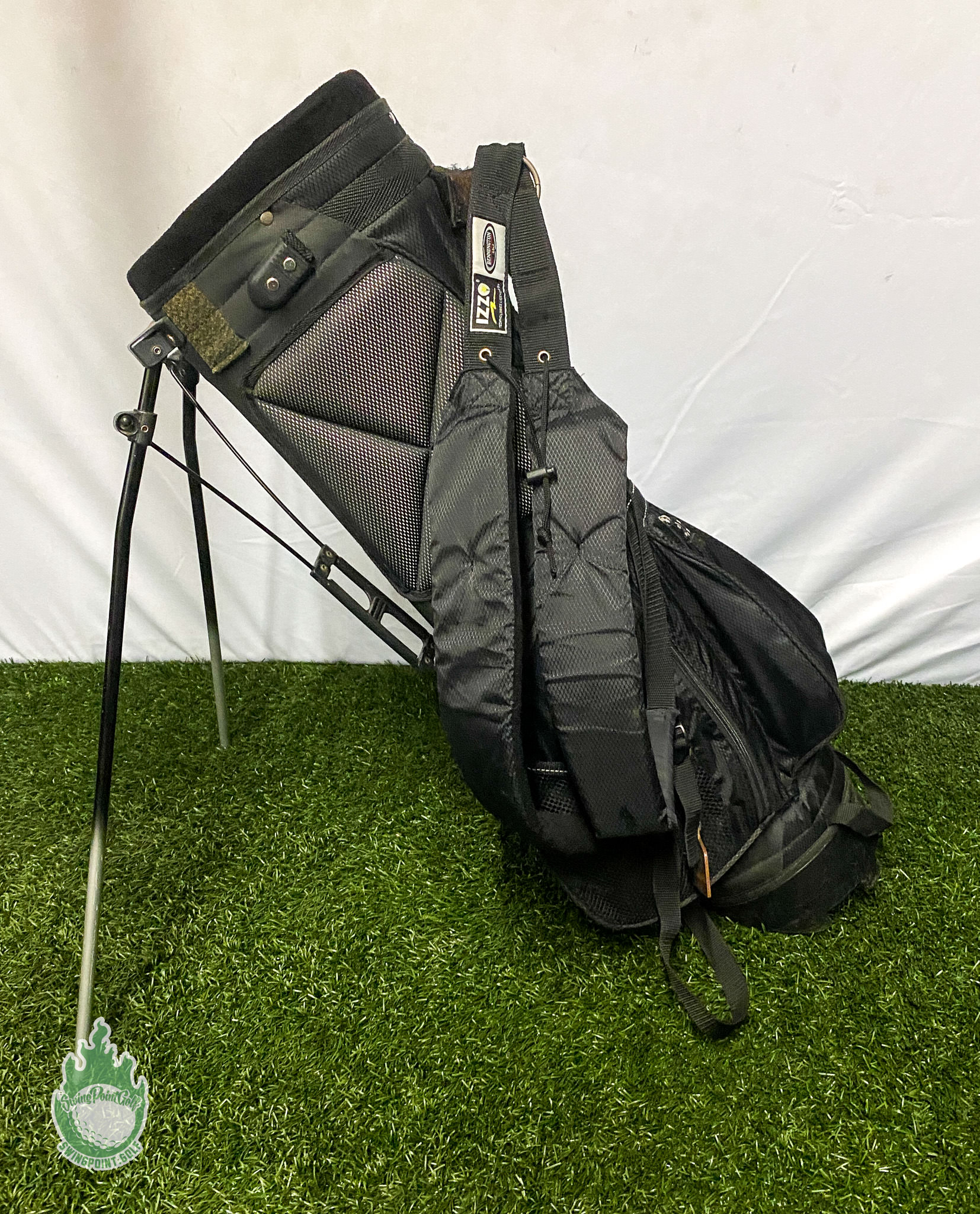 Used Bennington Golf Izzo 4-Way Cart/Carry Stand Golf Bag Black Dual ...