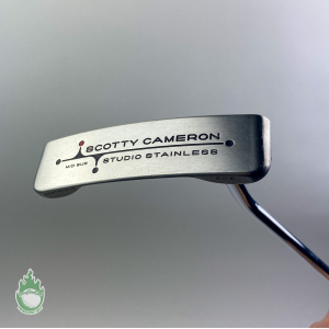 Custom Used Scotty Cameron Studio Stainless Mid Sur 34" Putter Steel Golf Club