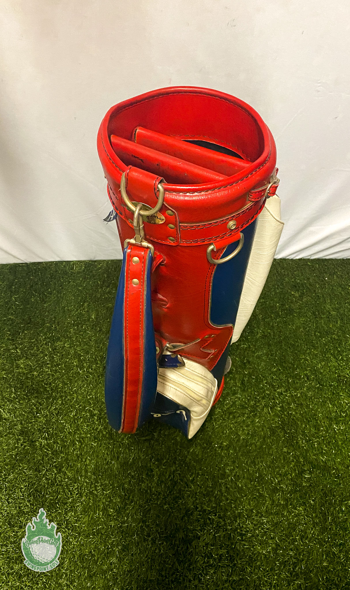 Vintage Ben Hogan 3-way Cart Carry Golf Staff Bag - Red, White