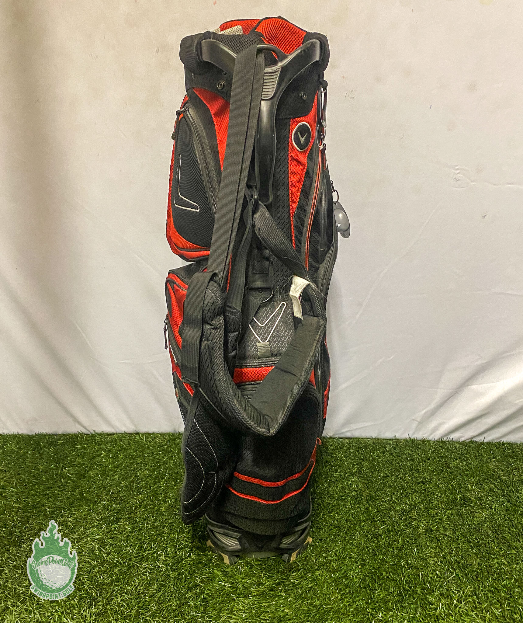 Used Callaway Golf Stand Bag 11 Dividers Black & Red w/ Dual Straps ...