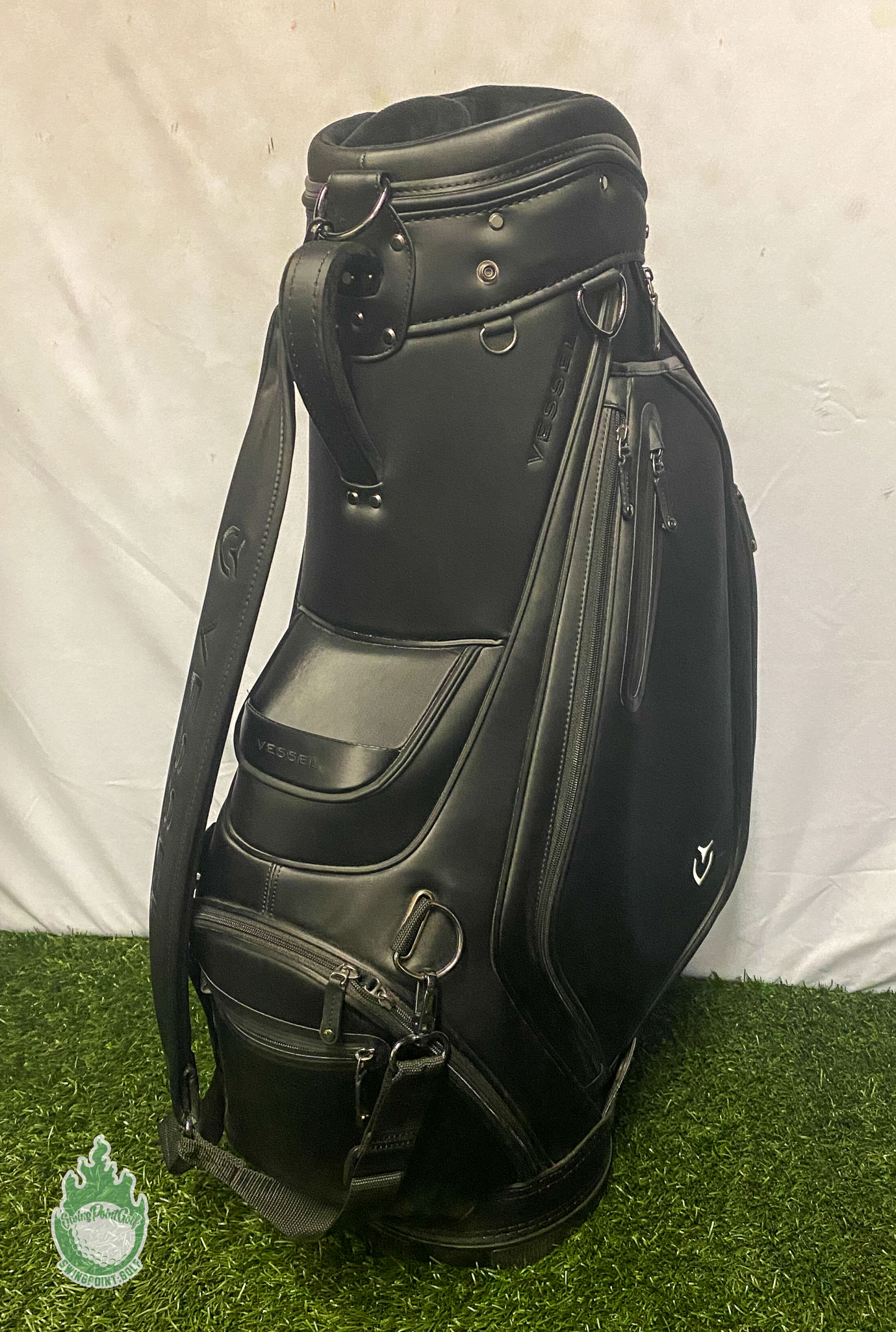 Used Black Vessel Prodigy Golf Cart/Carry Staff Bag 6/Way 11