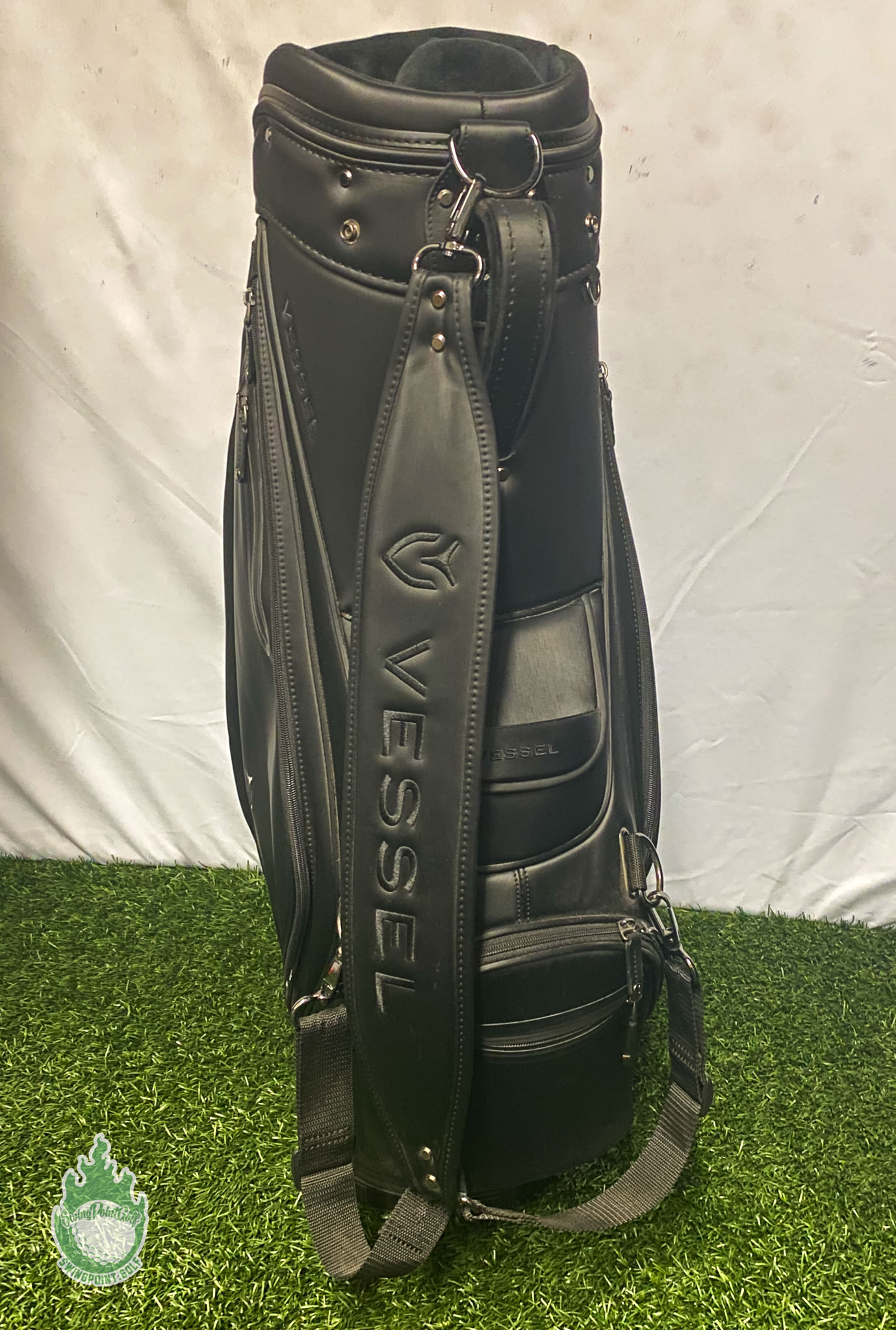 Used Black Vessel Prodigy Golf Cart/Carry Staff Bag 6/Way 11