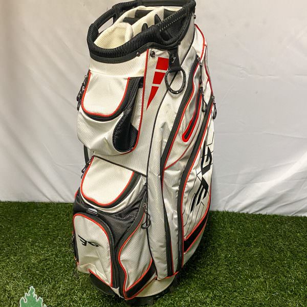 Used Eagole 14-Way Golf Cart Carry Bag - White/Red · SwingPoint Golf®