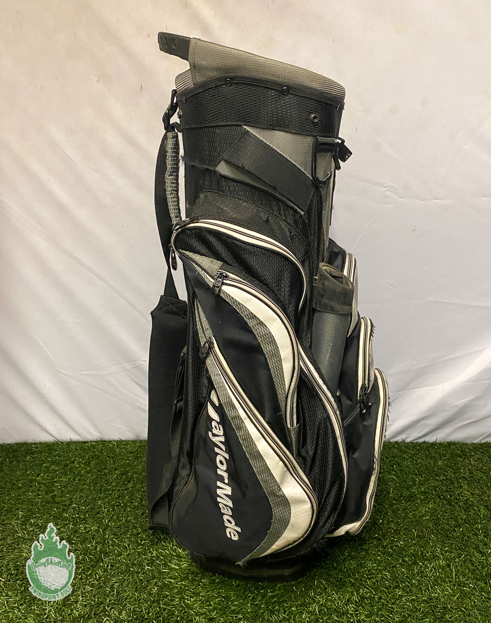 Used TaylorMade Catalina Cart Carry Golf Bag -Black/Gray/White Ships ...