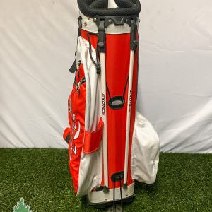 Used Exotics 5-Way Stand Cart Carry Golf Bag Red/White