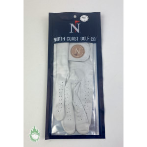 New North Coast Golf Co Men's Right Leather Large White Glove Legends Never Dye
