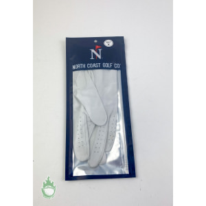 New North Coast Golf Co Mens Right Leather Medium White Glove Legends Never Dye