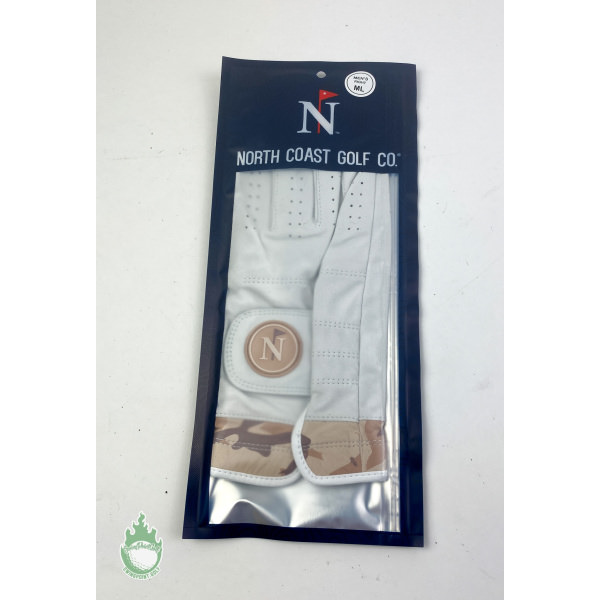 New North Coast Golf Co Men's Right Leather ML White Glove "Legends Never Dye"