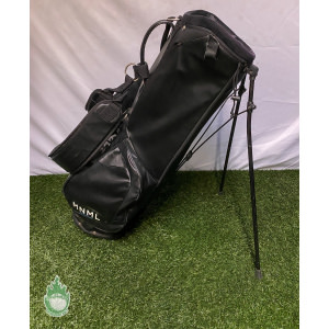 Used MNML (Minimal) Stand Golf Cart Carry Bag 4-Way Bag Black Magnetic Pockets