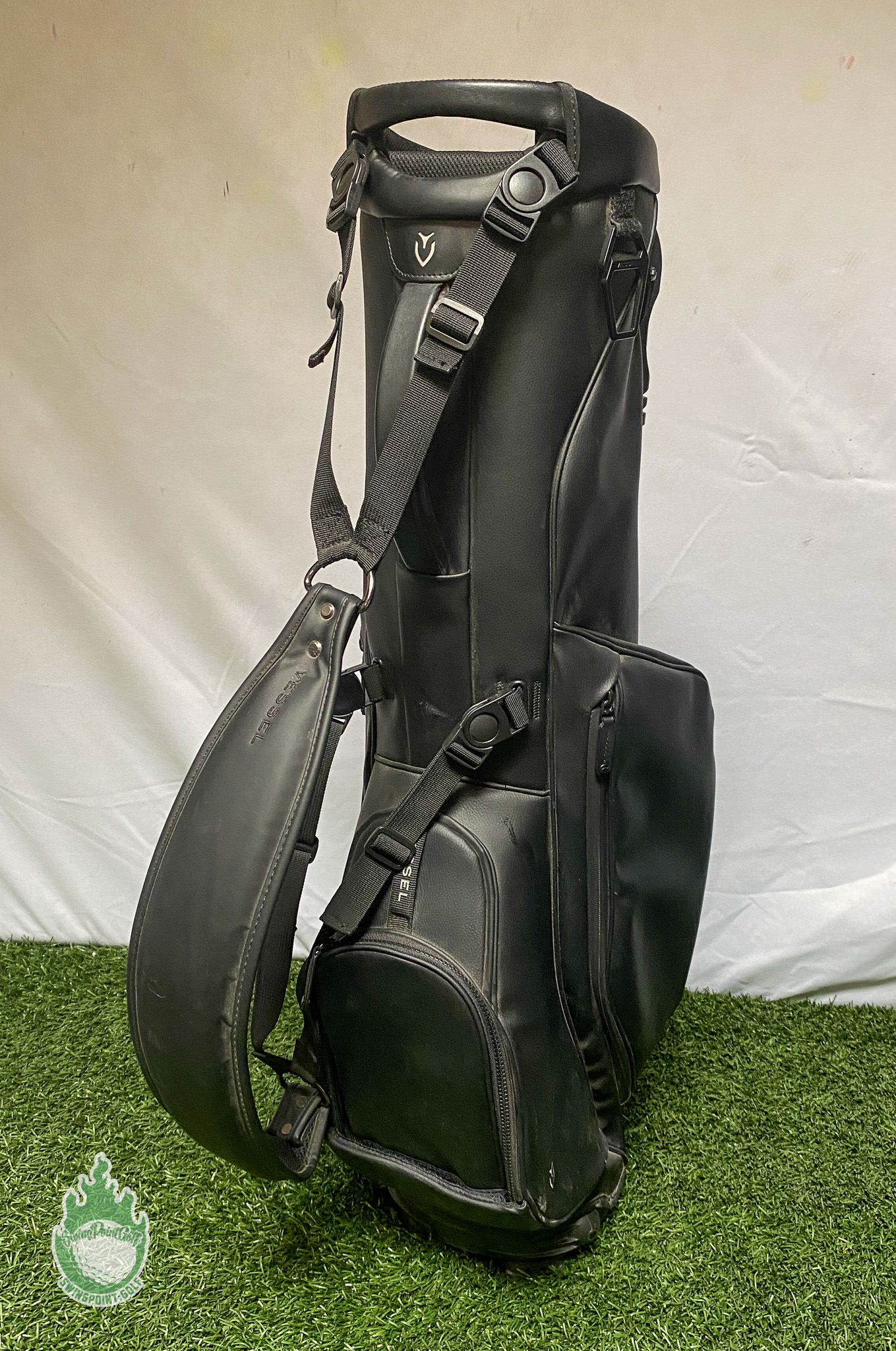 Used Black Vessel Lite Golf Cart/Carry/Stand Bag with Dual Straps ·  SwingPoint Golf®