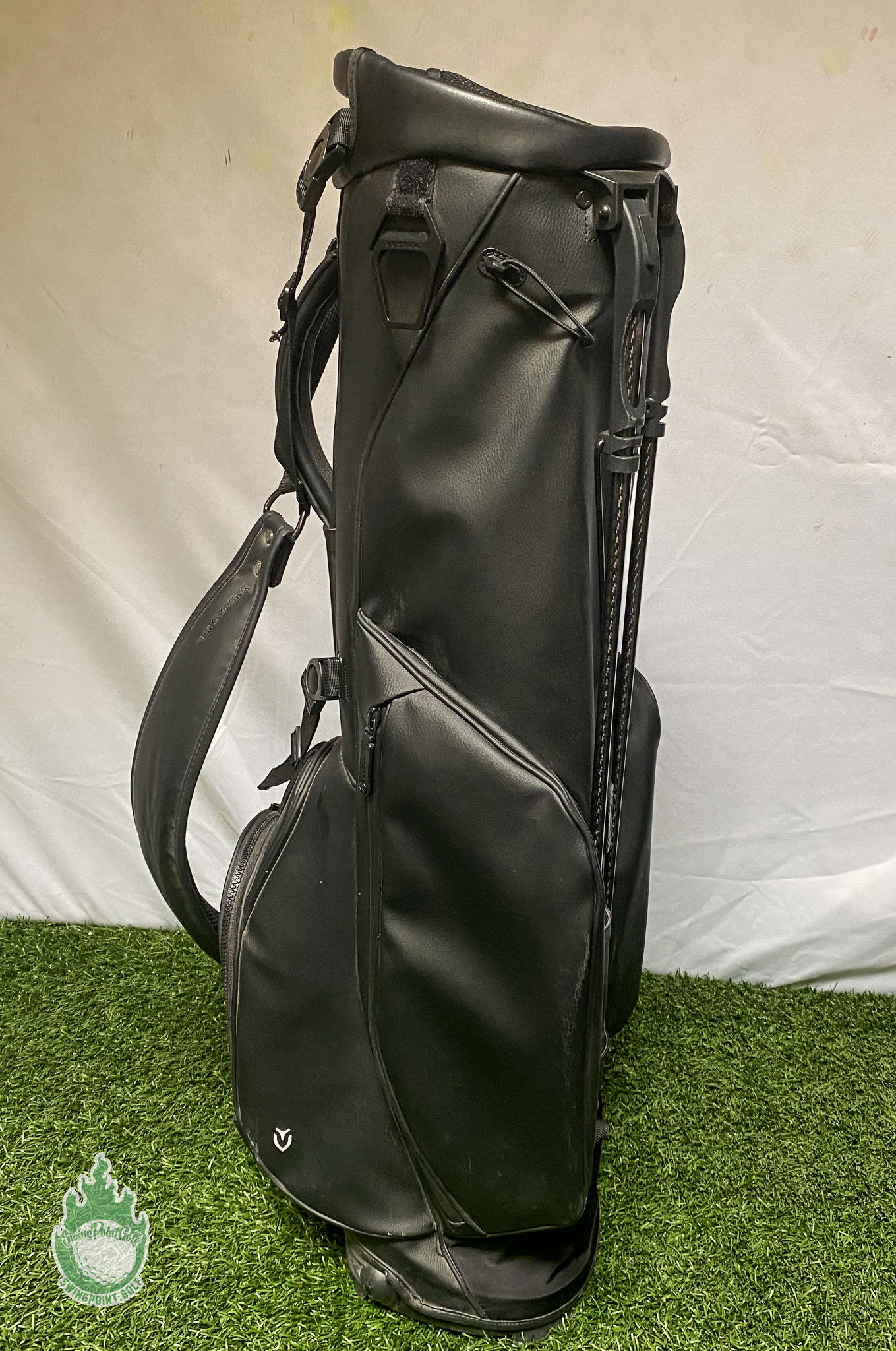 Used Black Vessel VLX Golf Cart/Carry/Stand Bag w/ Single & Dual Straps ...