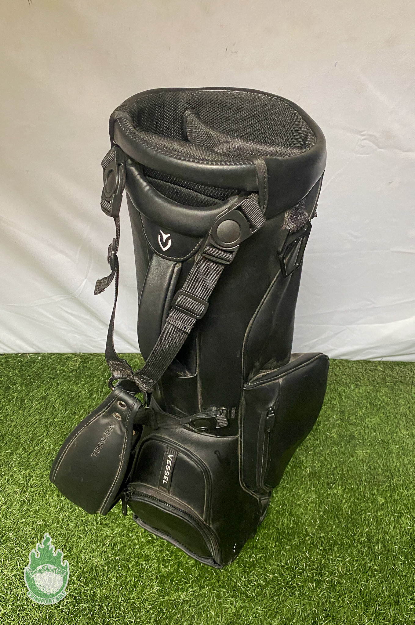 Used Black Vessel Lite Golf Cart/Carry/Stand Bag with Dual Straps ·  SwingPoint Golf®