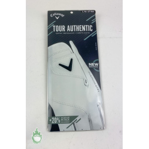 New Callaway Tour Authentic Men's Left Cabretta Leather Large White Golf Glove