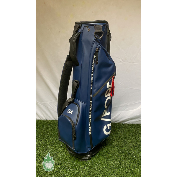 G/Fore Golf Stand Bag Blue 2-Way 5 Pocket Respect My Ball Flight
