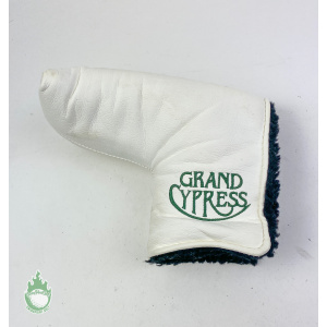 AM&E Grand Cypress 1984 White Leather Blade Putter Head Cover Headcover
