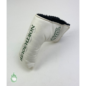 AM&E Grand Cypress 1984 White Leather Blade Putter Head Cover Headcover