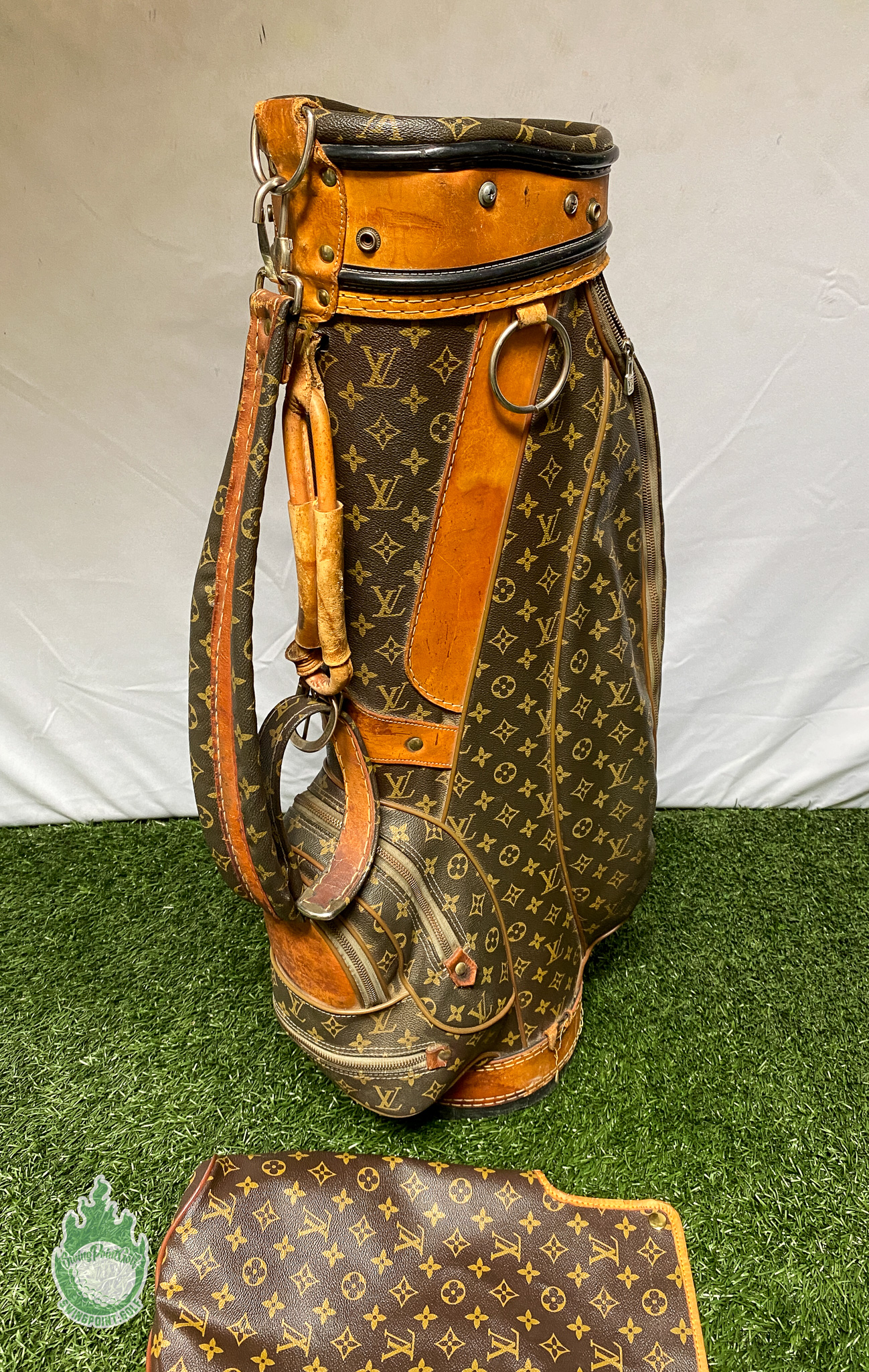 Vintage Louis Vuitton Cart Golf Bag w/ Rainhood & Strap Ships Free