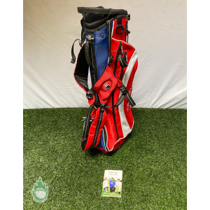 Gently Used US Kids Golf 4-Way Stand Bag w/ New First Tee Yardage Book